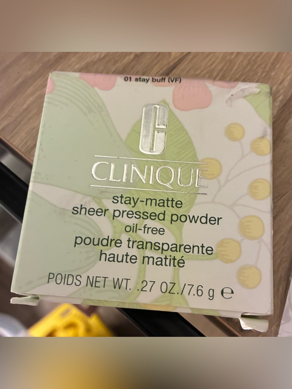 Clinique Stay-Matte Sheer Pressed Powder 01 Stay Buff 0.27 oz New